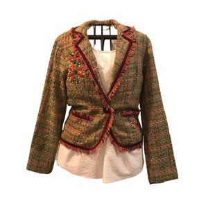 Zoompy Decorative Festive Large Blazer Green ribbo